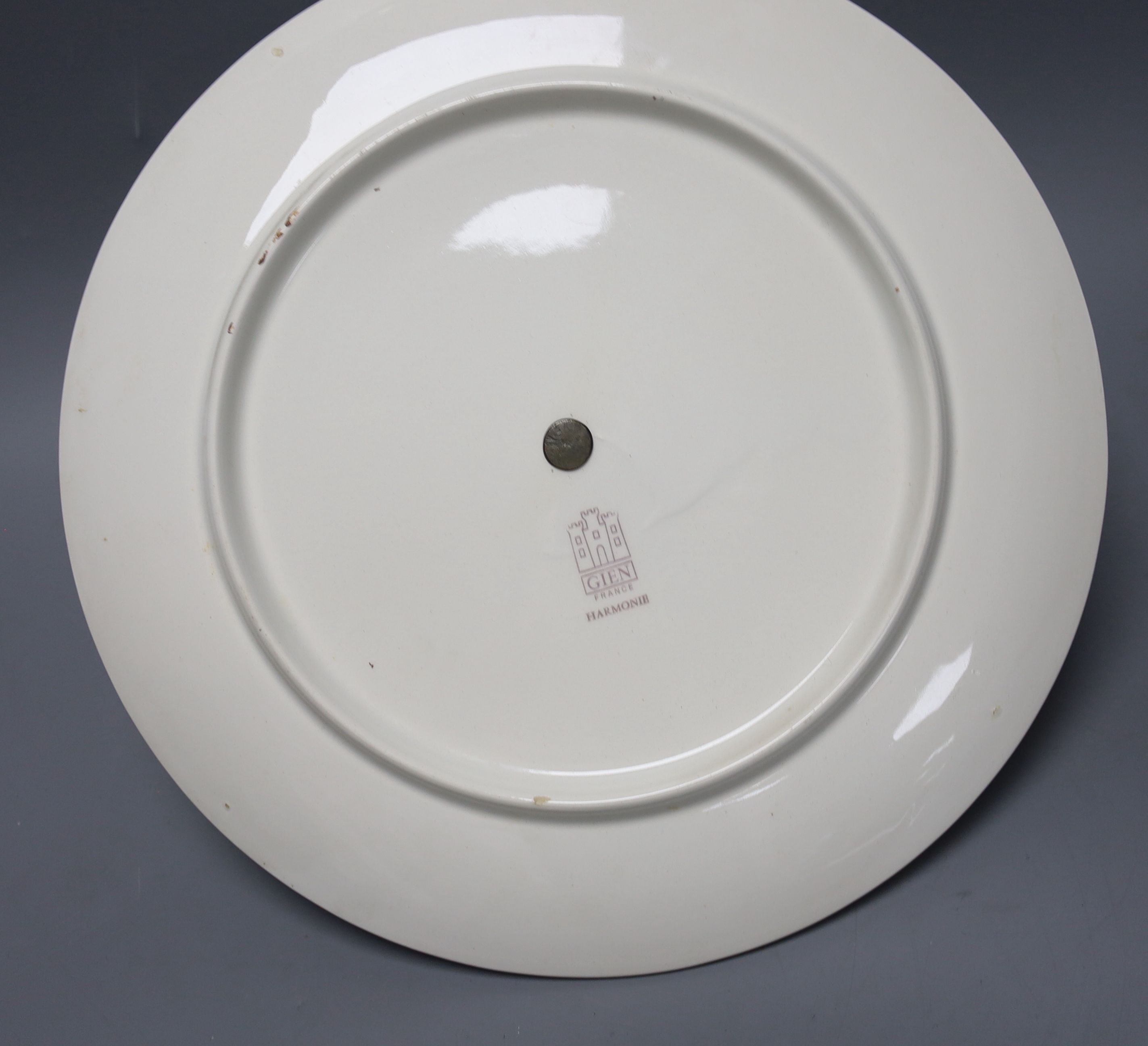 A 1960s Gien Harmonie earthenware cheese service